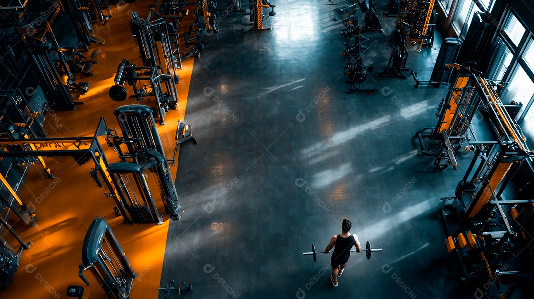 Retrato realista de interior de academia vazia.