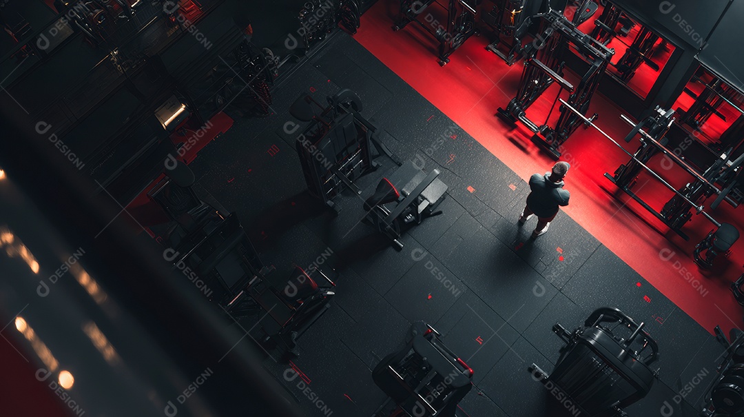 Retrato realista de interior de academia vazia.