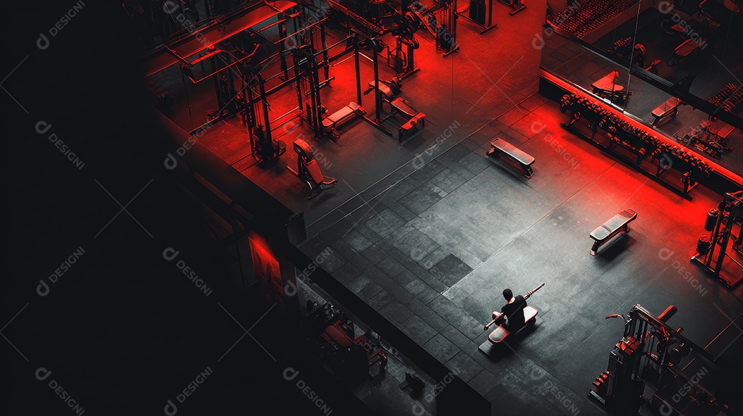 Retrato realista de interior de academia vazia.