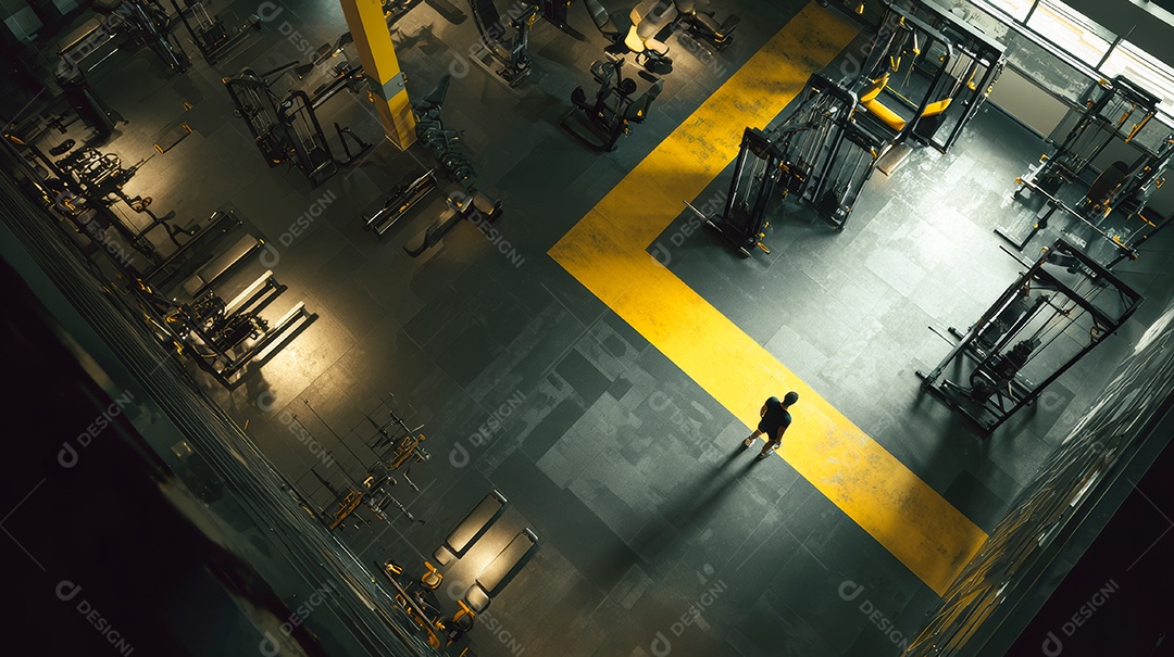 Retrato realista de interior de academia vazia.