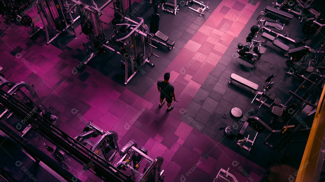 Retrato realista de interior de academia vazia.