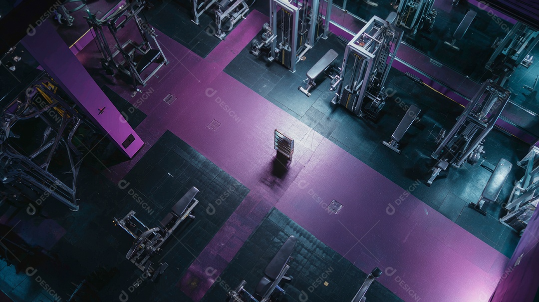 Retrato realista de interior de academia vazia.