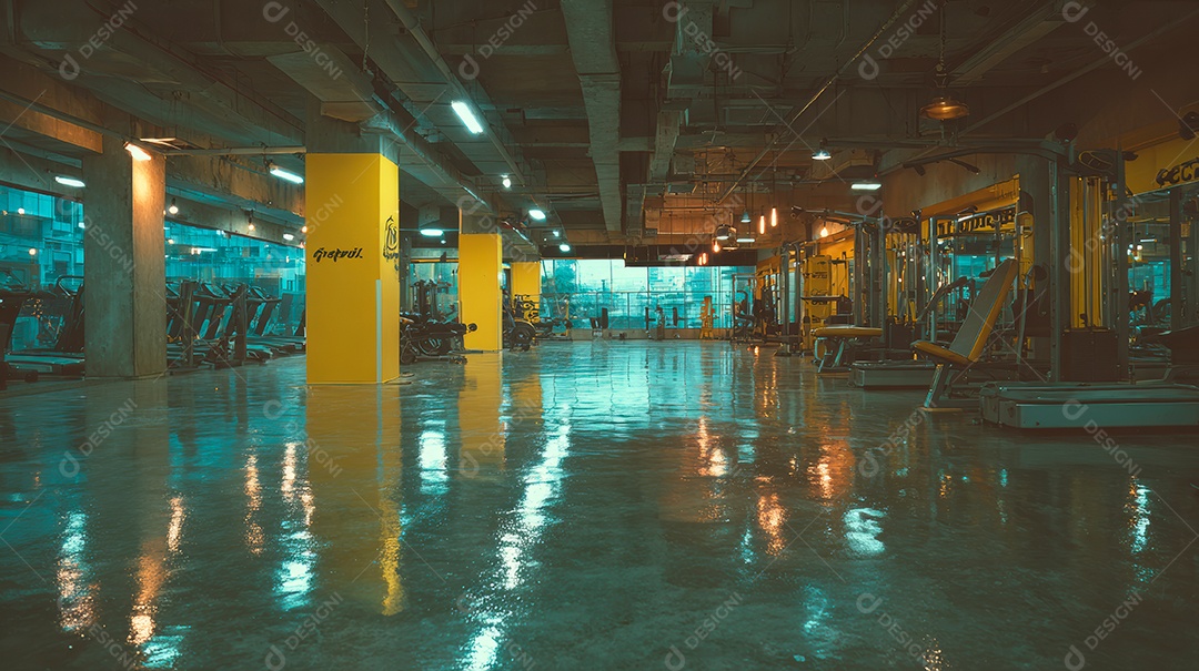 Retrato realista de interior de academia vazia.