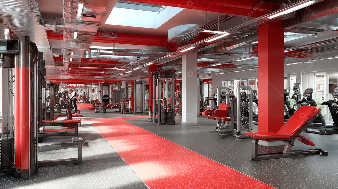 Retrato realista de interior de academia vazia.