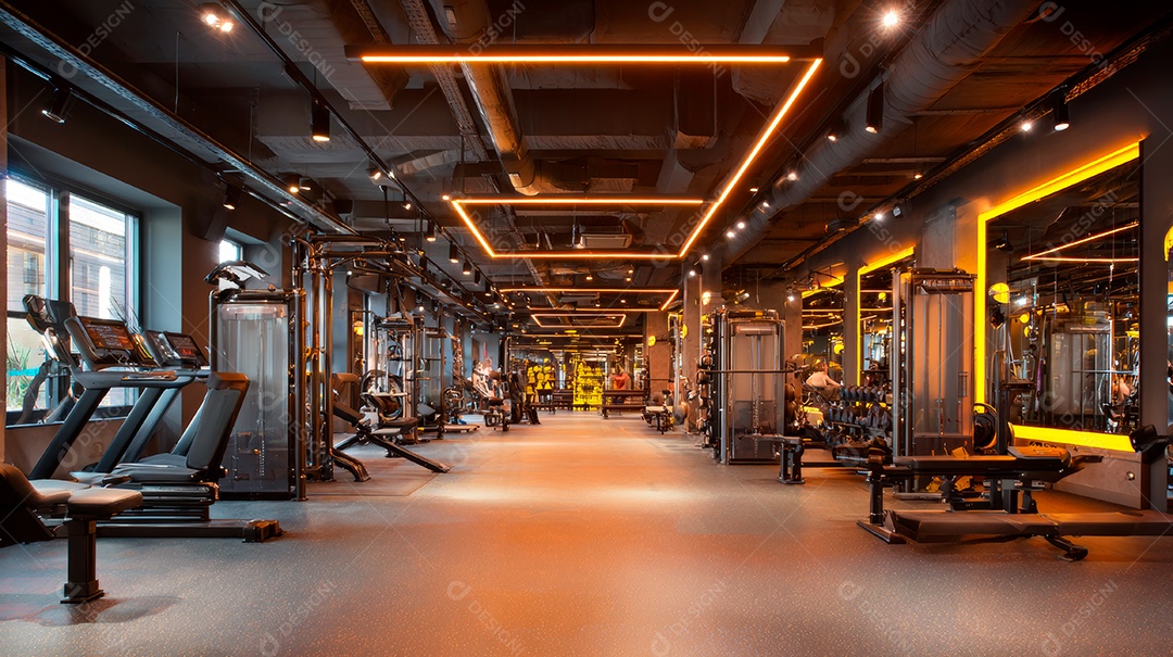 Retrato realista de interior de academia vazia.