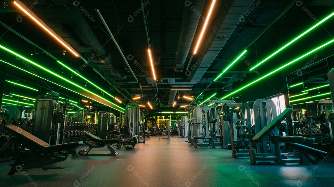 Retrato realista de interior de academia vazia.