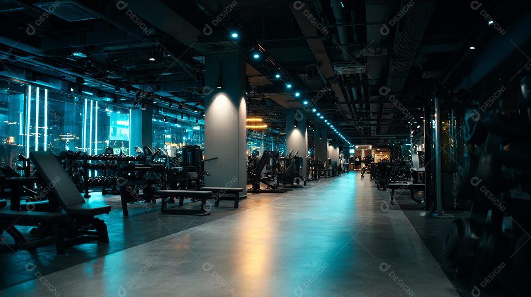 Retrato realista de interior de academia vazia.