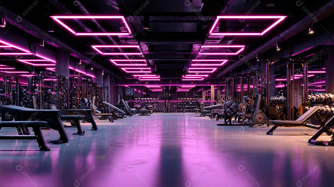 Retrato realista de interior de academia vazia.