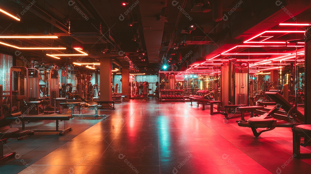 Retrato realista de interior de academia vazia.