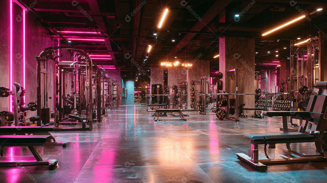 Retrato realista de interior de academia vazia.