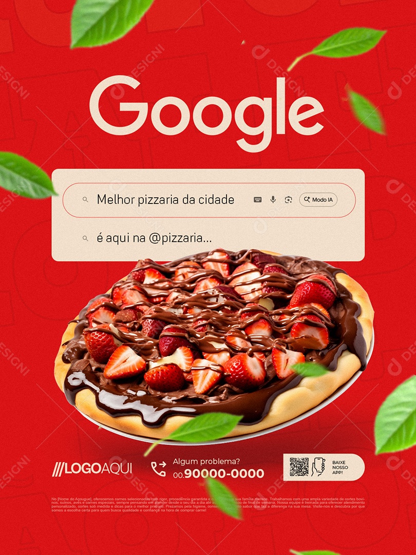 Melhor Pizzaria da Cidade Social Media PSD Editável