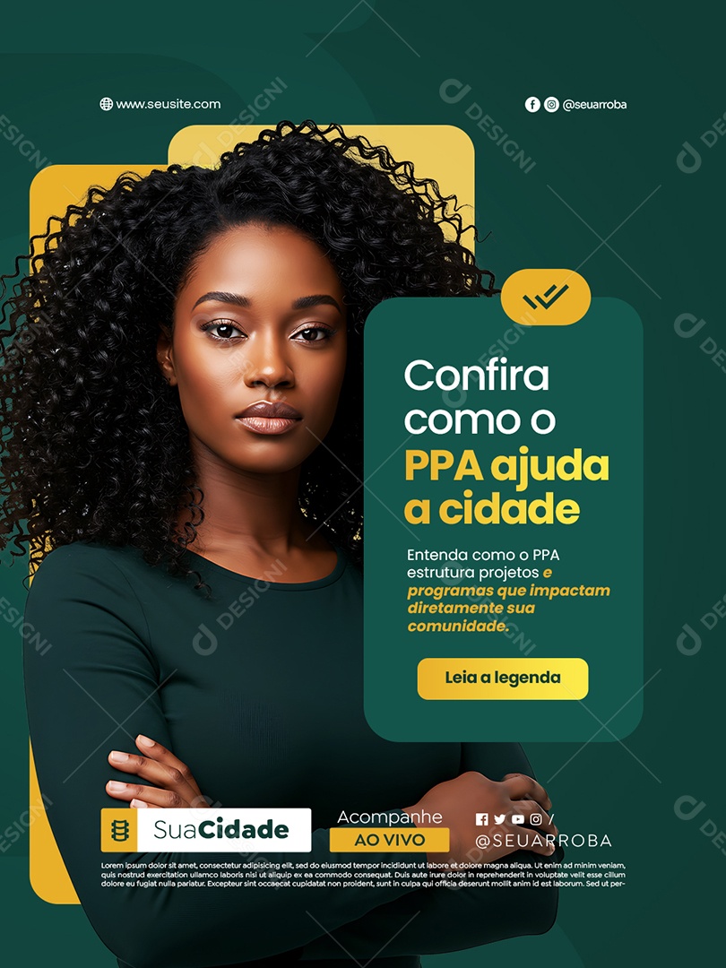 Política Confira Como o PPA Ajuda a Cidade Social Media PSD Editável