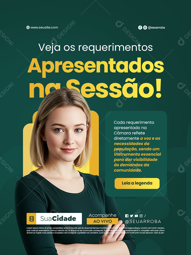 Política Veja os Requerimentos Apresentados na Sessão Social Medida PSD Editável