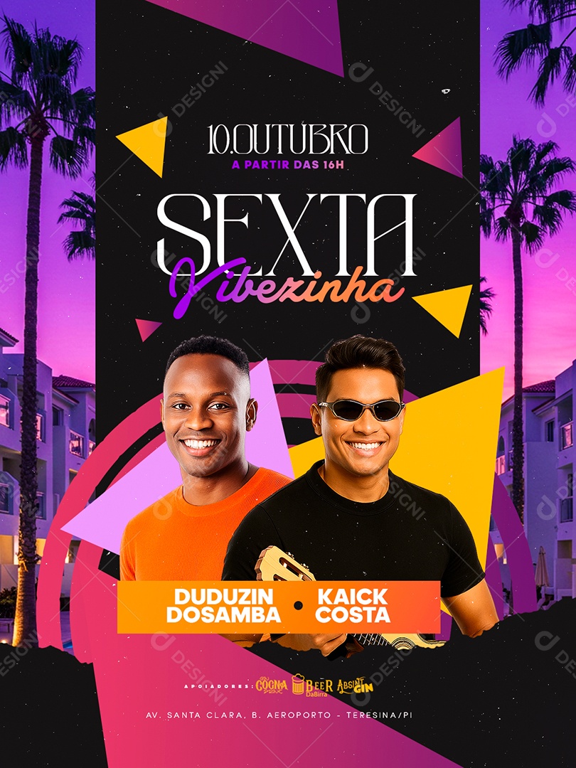 Flyer Sexta Vibezinha Social Media PSD Editável
