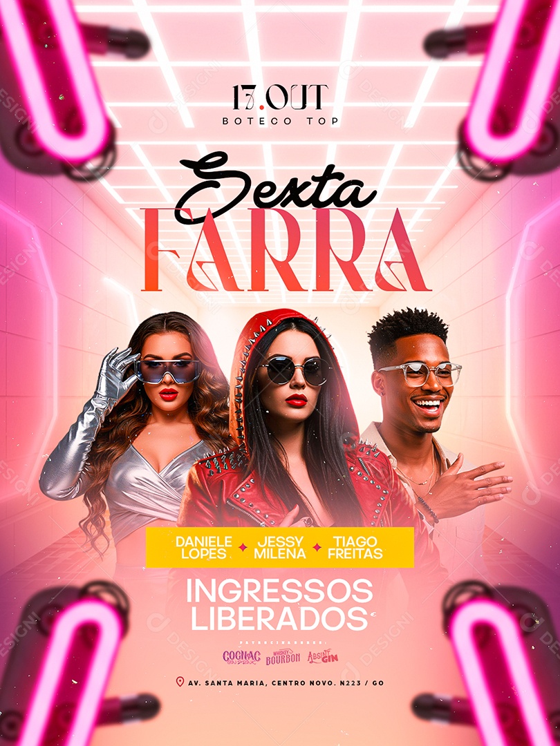 Flyer Sexta Farra Social Media PSD Editável