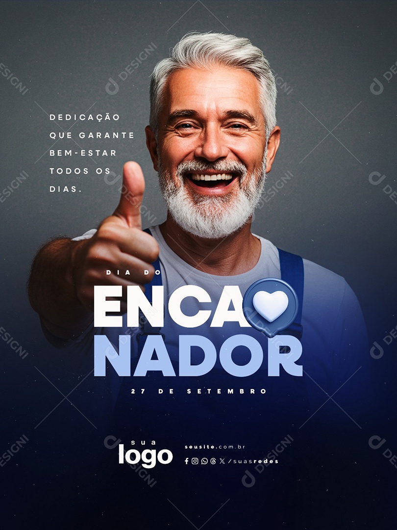 Dia do Encanador 27 de Setembro Dedicação Que Garante Social Media PSD Editável