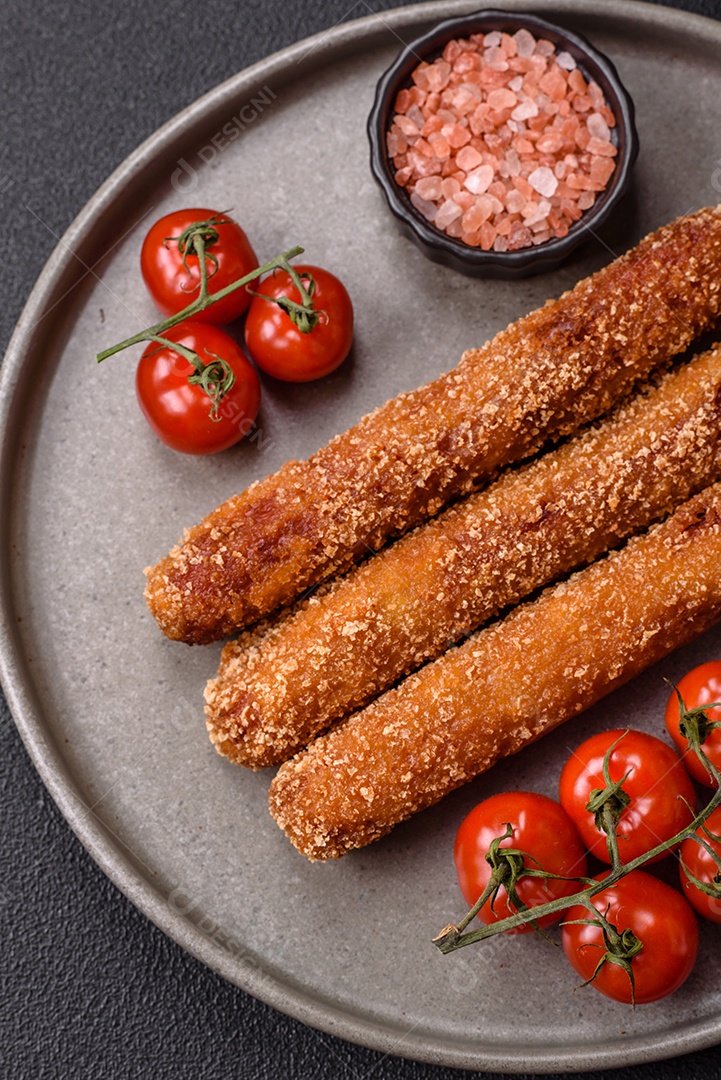 A imagem mostra espetinhos de lula