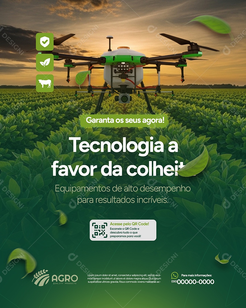 Post Agro Tecnologia a Favor Social Media PSD Editável