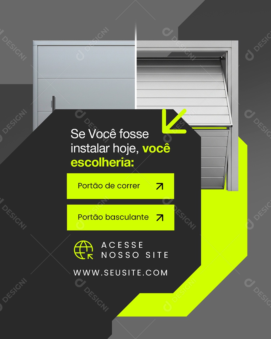 Serralheria Se Você Fosse Instalar Hoje Social Media PSD Editável