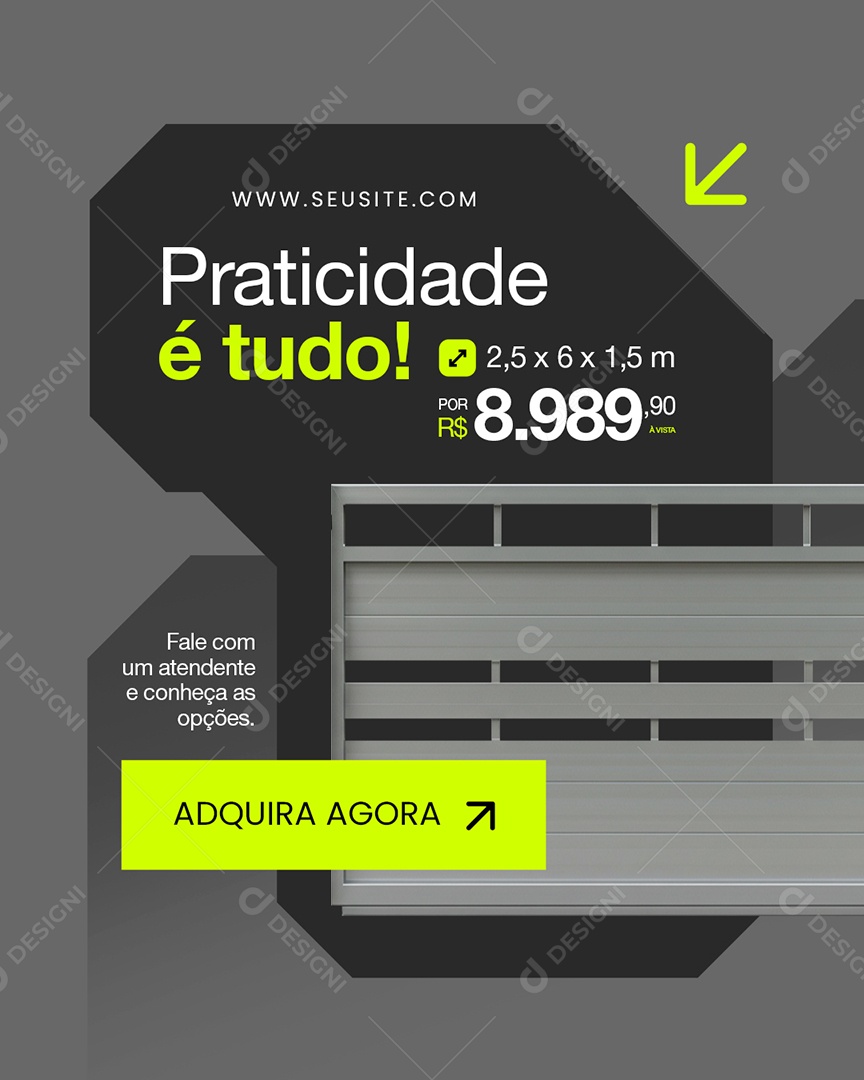 Serralheria Praticidade é Tudo Social Media PSD Editável