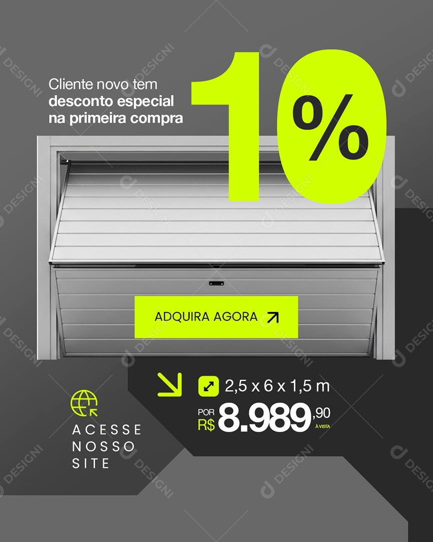 Serralheria Cliente Novo Tem Desconto Especial Social Media PSD Editável