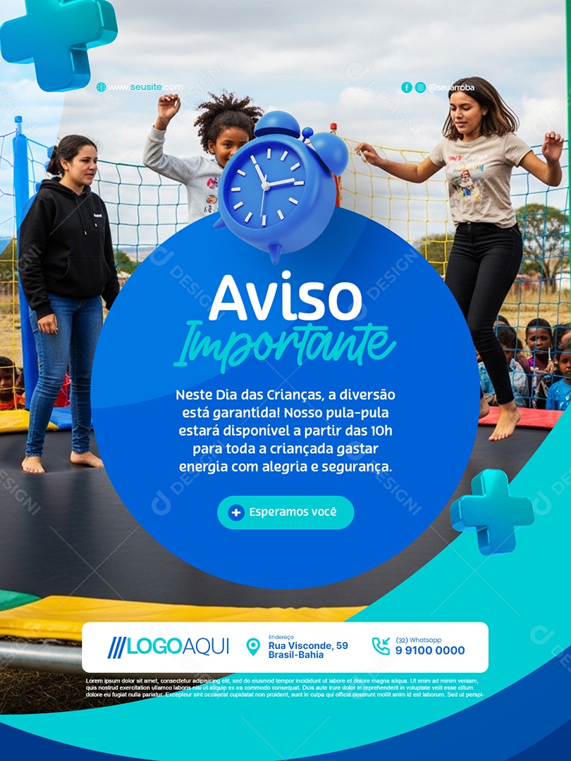 Farmácia Aviso Importante Social Media PSD Editável