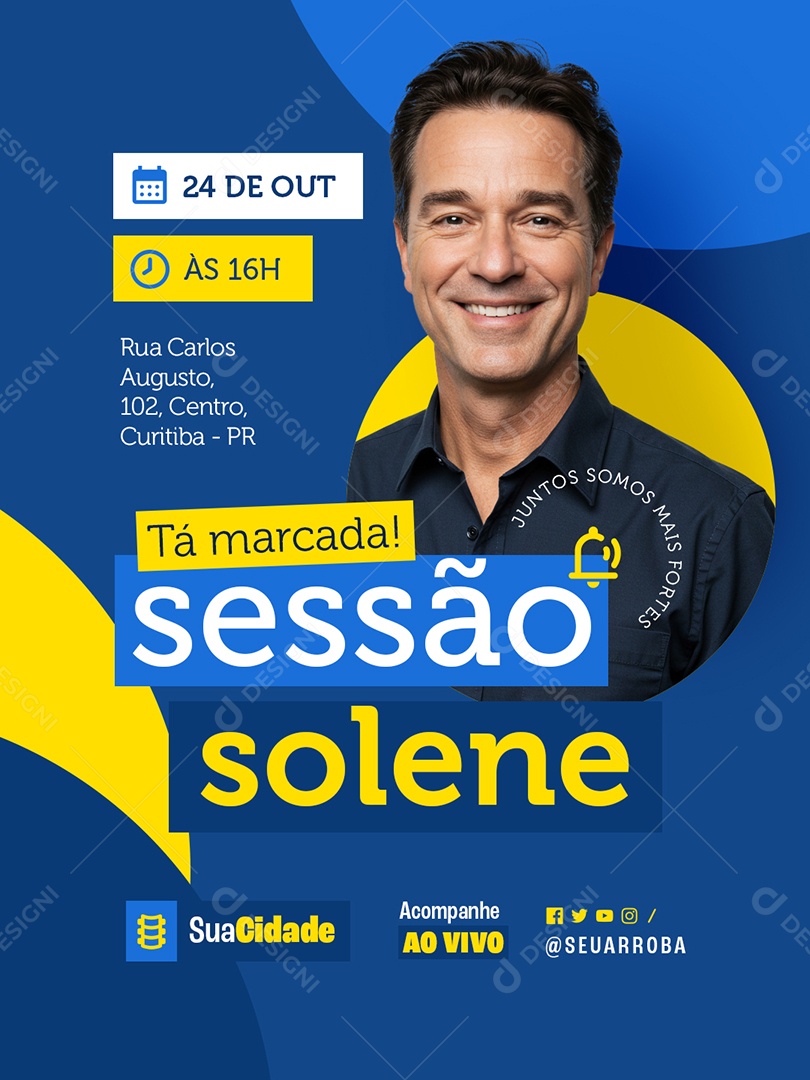 Prefeitura Sessão Solene Tà Marcada Social Media PSD Editável