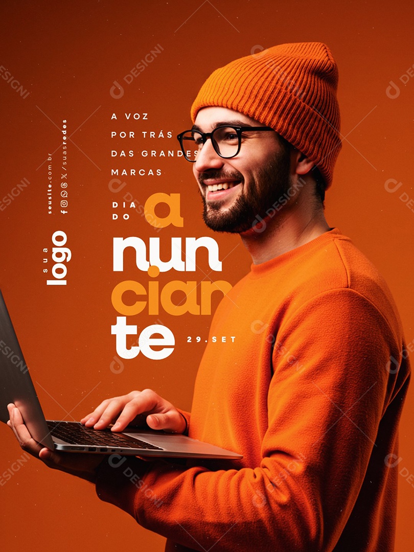 Dia do Anunciante 29 de Setembro A Voz por Trás das Grandes Marcas Social Media PSD Editável