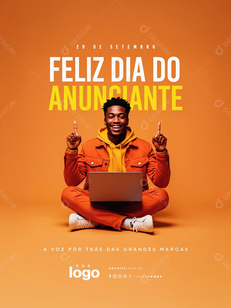 Feliz Dia do Anunciante 29 de Setembro A Voz por Trás das Grandes Marcas Social Media PSD Editável