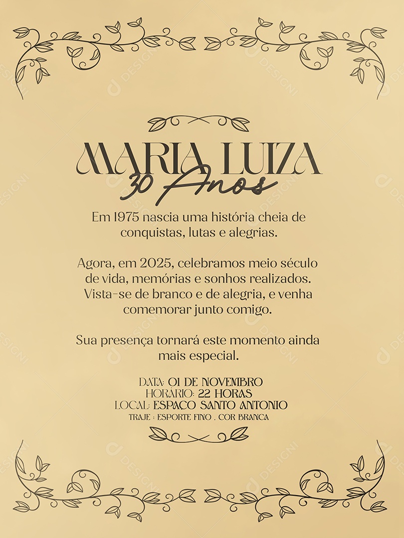 Convite de Aniversário Social Media PSD Editável