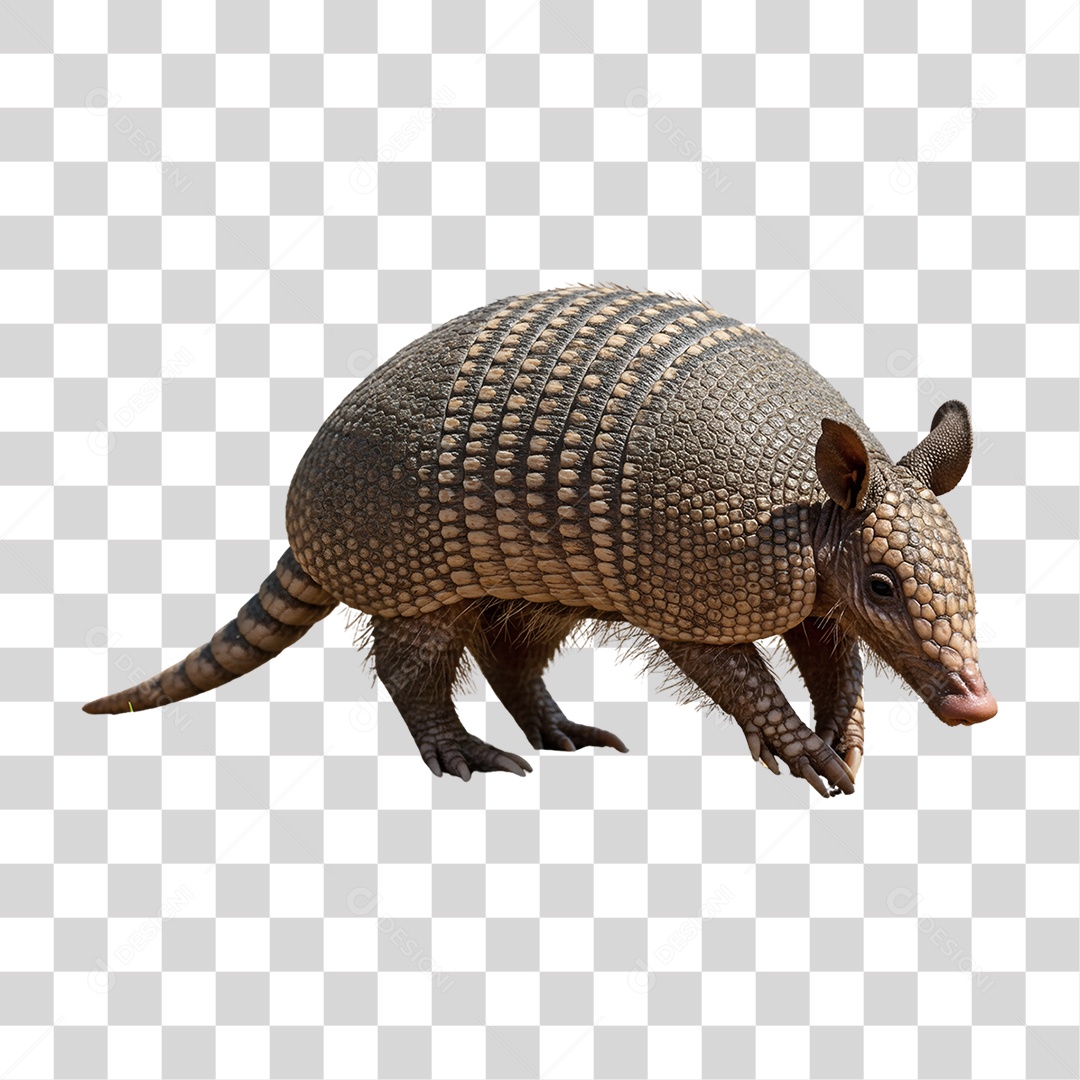 Tatu Animal Silvestre PNG Transparente