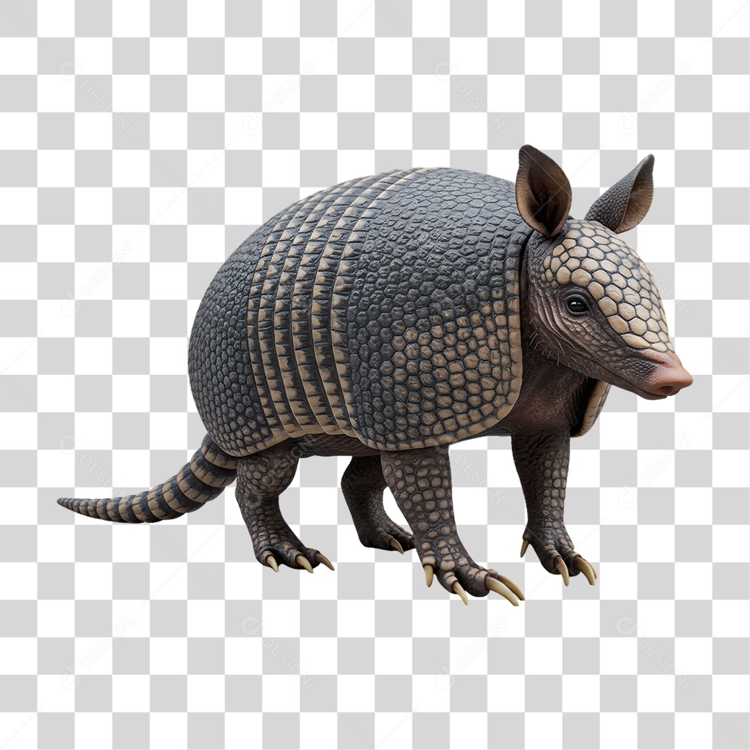 Tatu Animal Silvestre PNG Transparente
