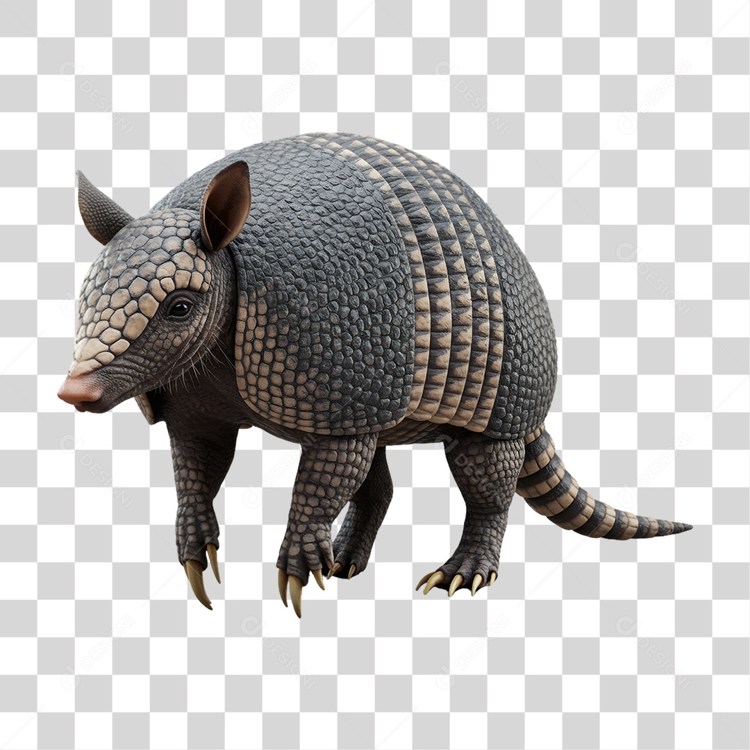 Tatu Animal Silvestre PNG Transparente