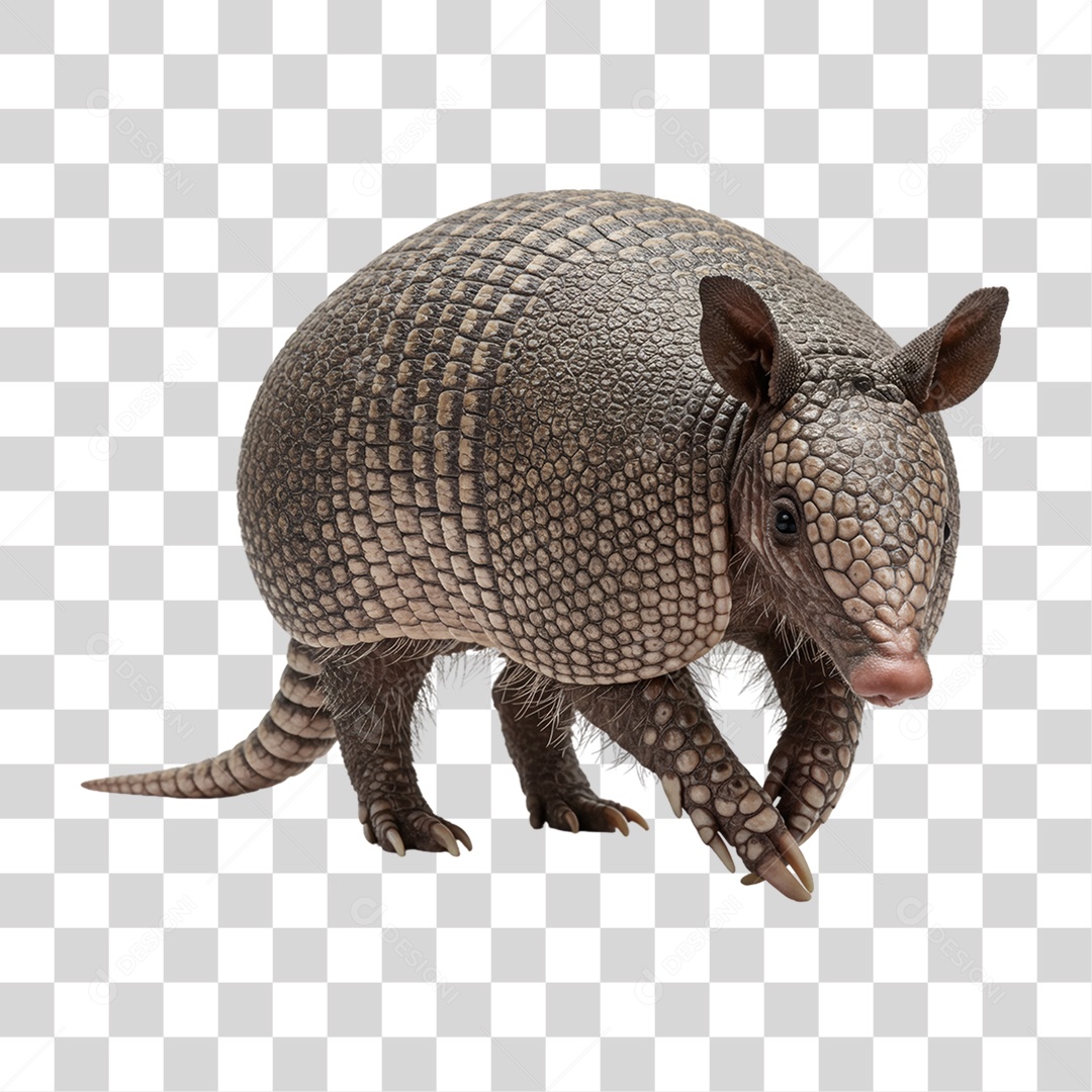 Tatu Animal Silvestre PNG Transparente