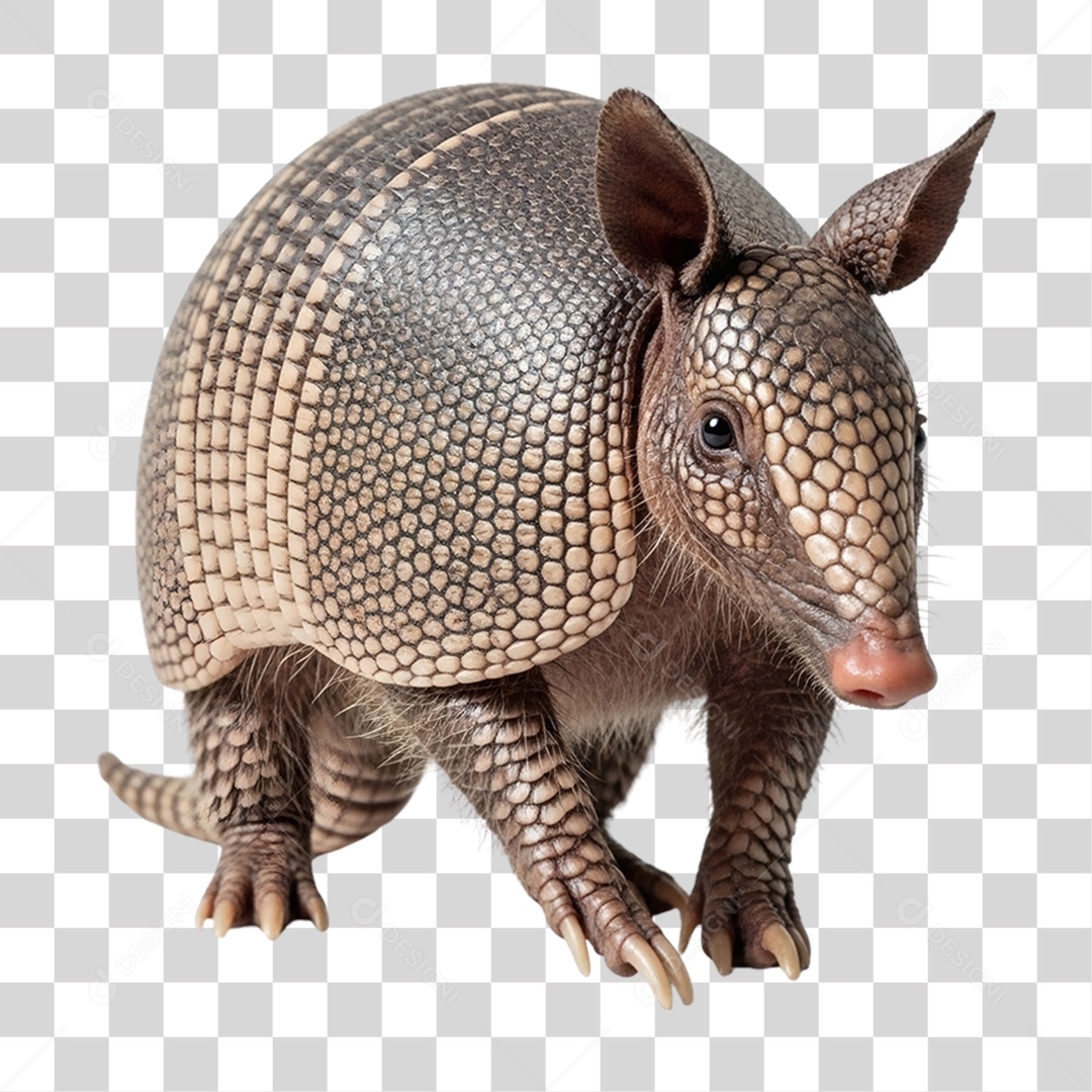 Tatu Animal Silvestre PNG Transparente