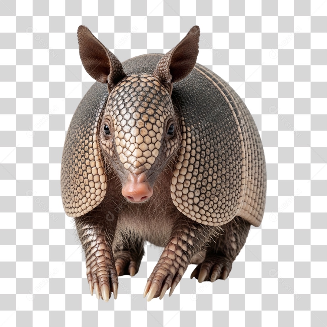 Tatu Animal Silvestre PNG Transparente