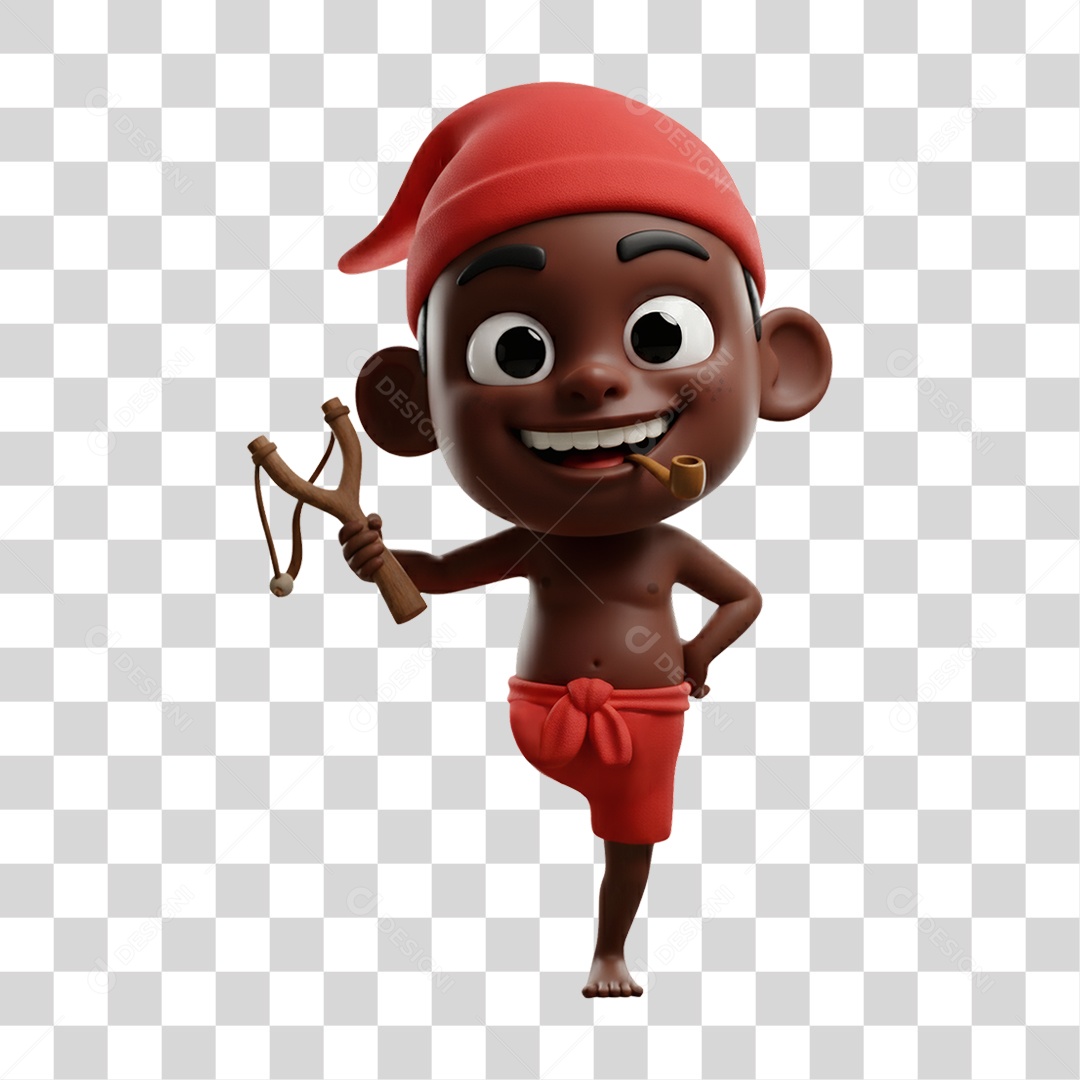 Saci-Pererê Personagem do Folclore Brasileiro PNG Transparente