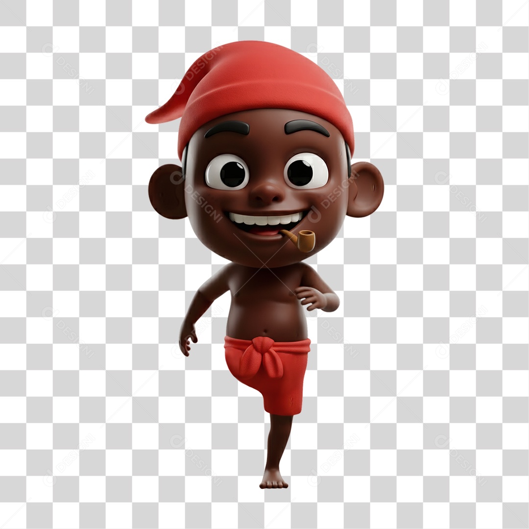 Saci-Pererê Personagem do Folclore Brasileiro PNG Transparente