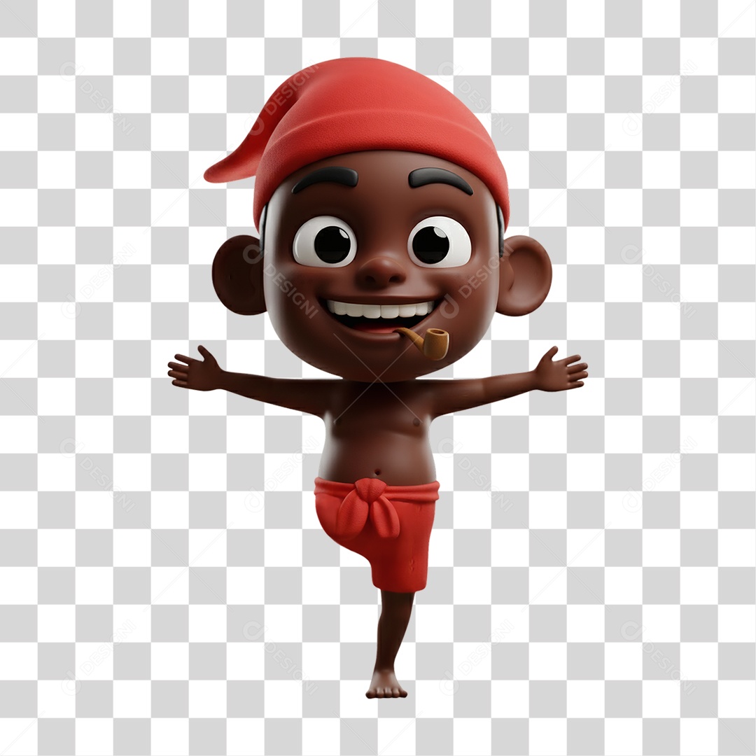 Saci-Pererê Personagem do Folclore Brasileiro PNG Transparente