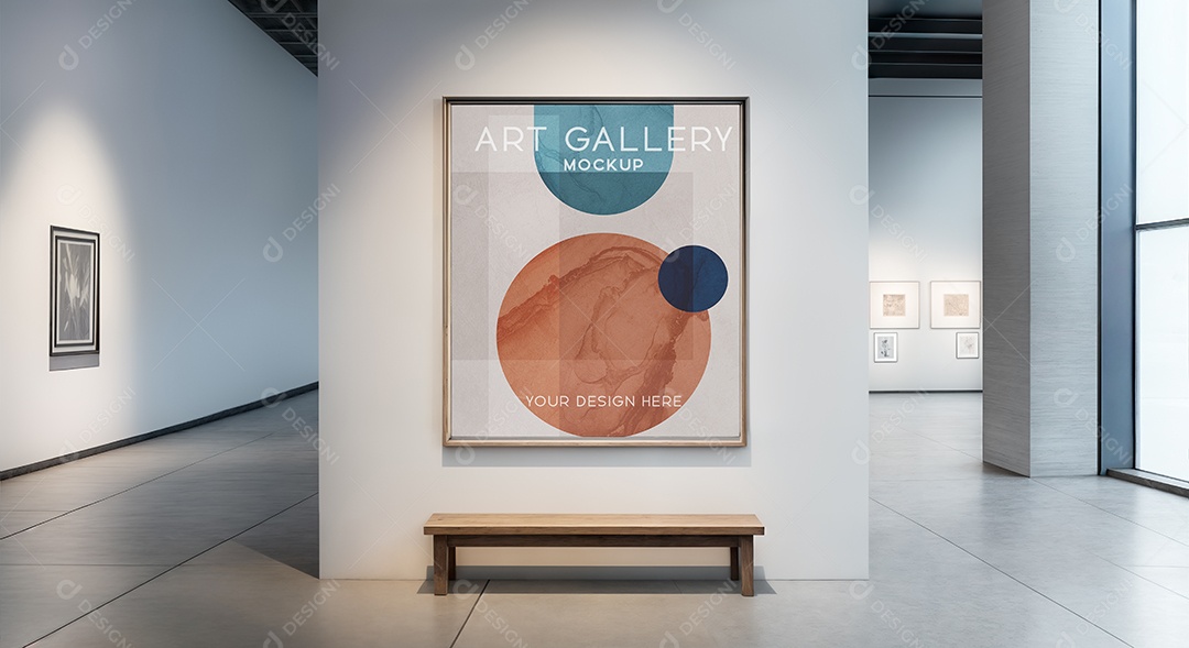 Mockup Galeria de Arte PSD Editável