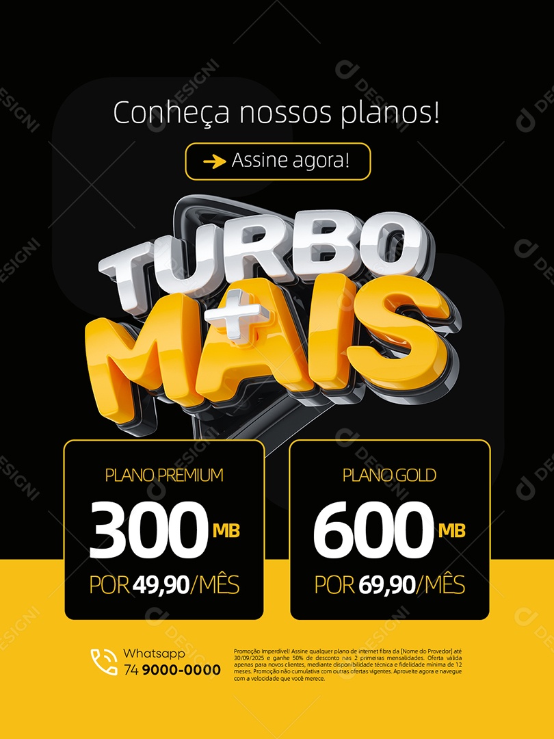 Turbo Mais Internet Conheça Nossos Planos Social Media PSD Editável