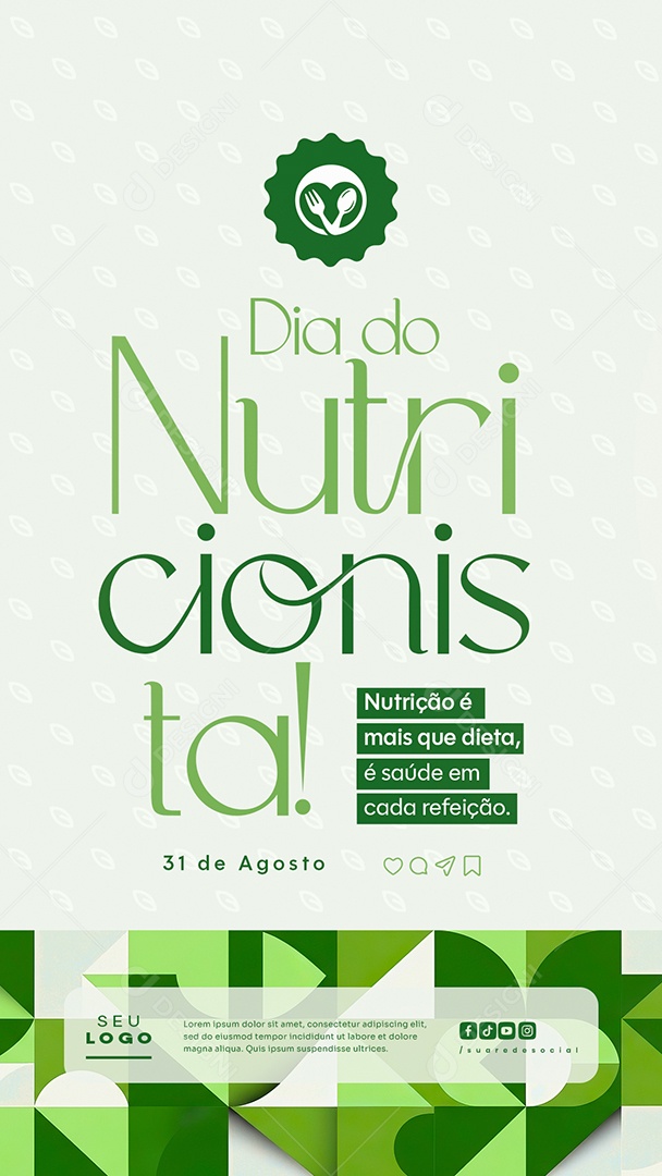 Story Dia do Nutricionista 31 De Agosto Social Media PSD Editável