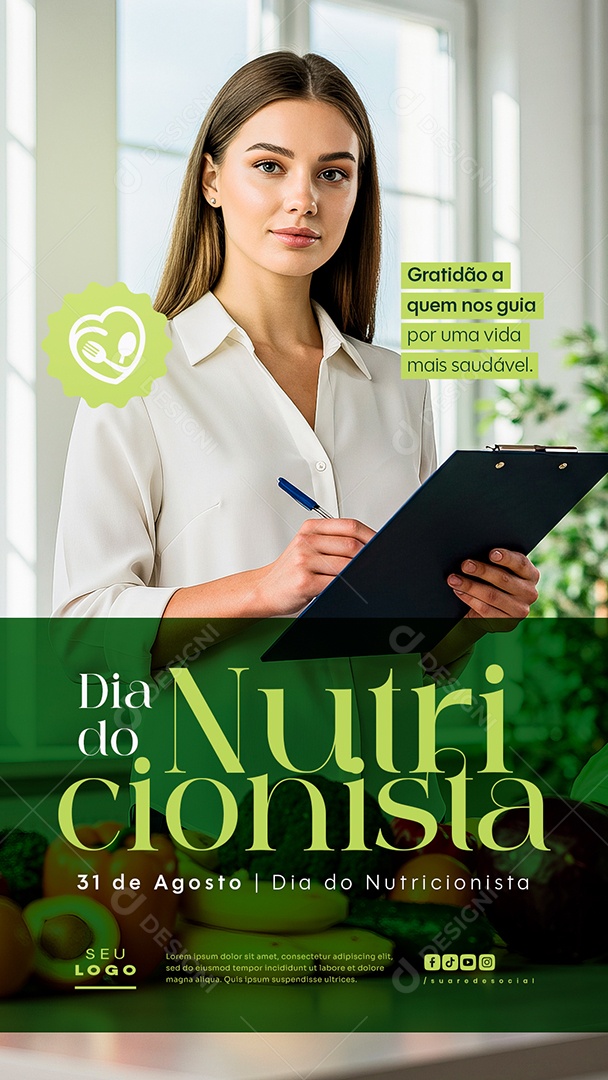 Story Dia do Nutricionista 31 De Agosto Social Media PSD Editável