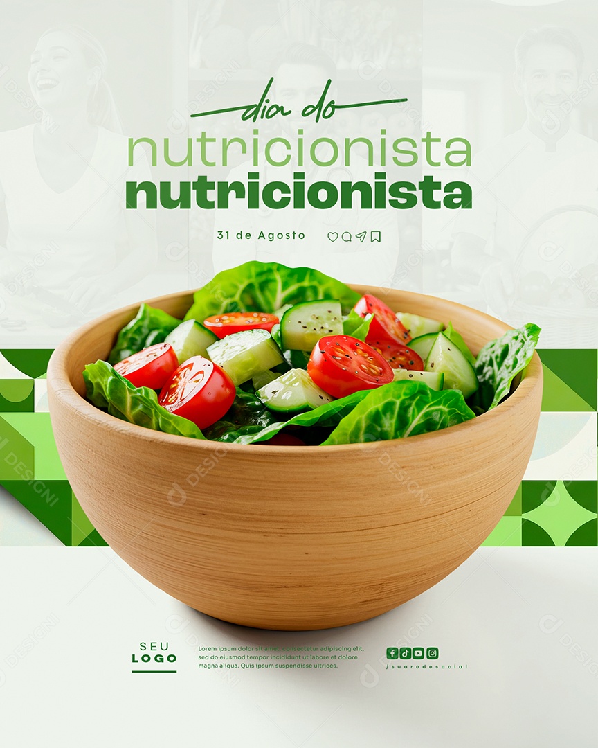 Dia do Nutricionista 31 De Agosto Social Media PSD Editável