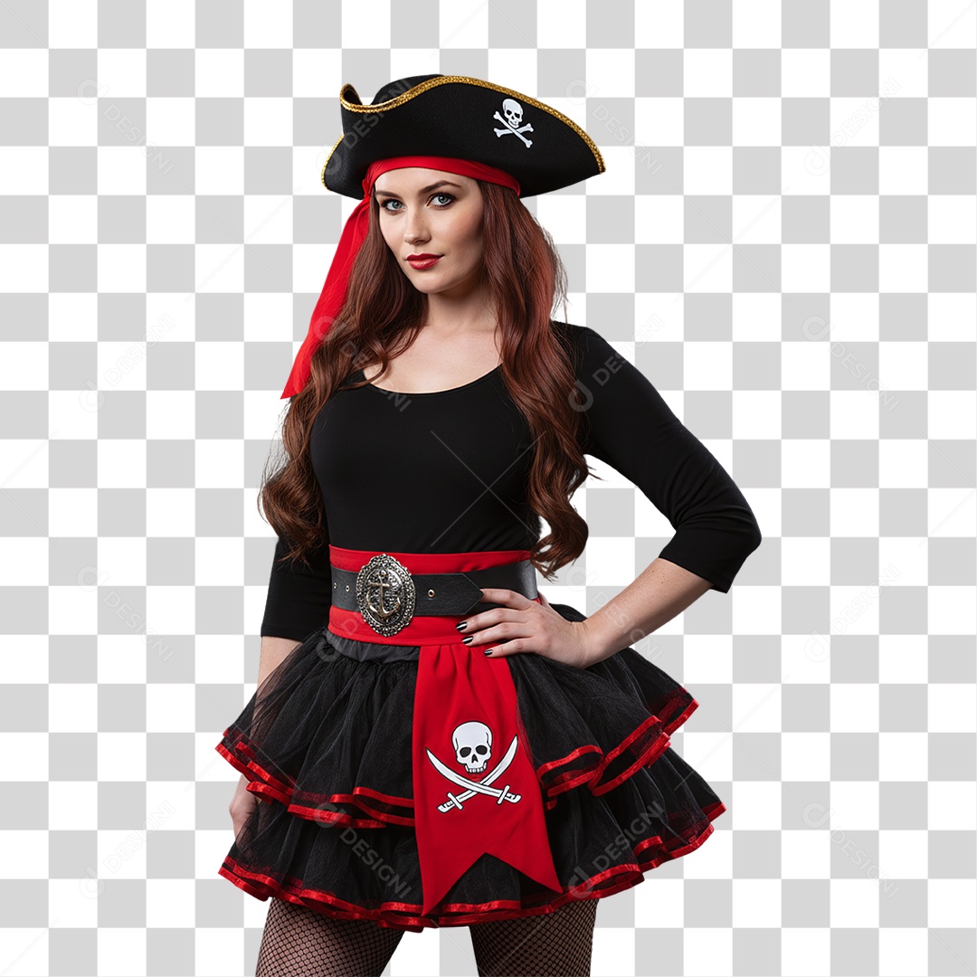 Mulher com Fantasia de Halloween PNG Transparente
