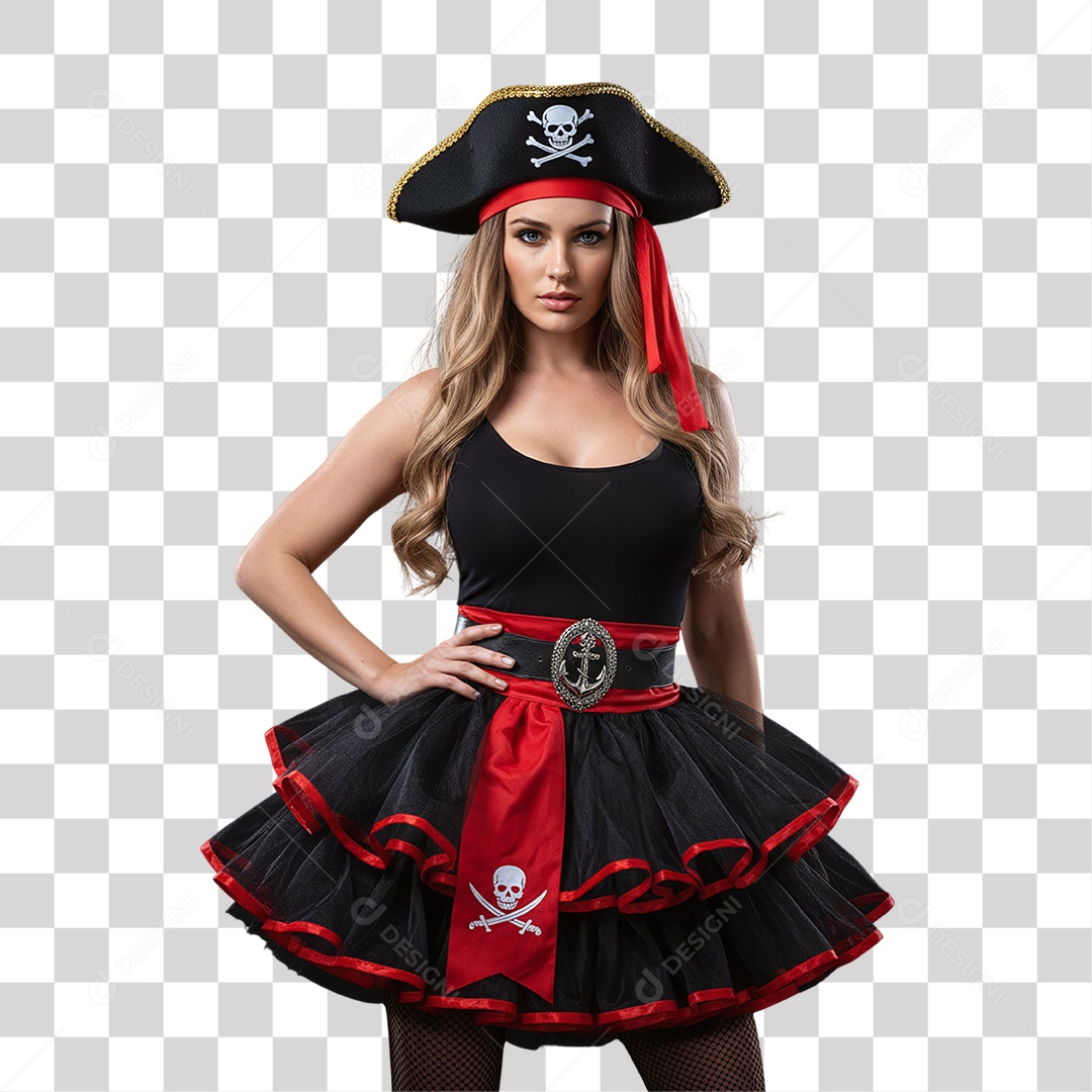 Mulher com Fantasia de Halloween PNG Transparente