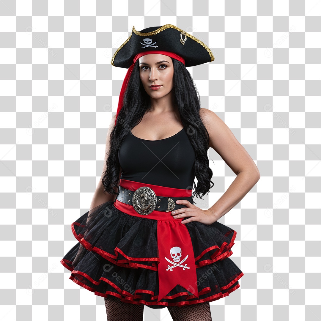 Mulher com Fantasia de Halloween PNG Transparente