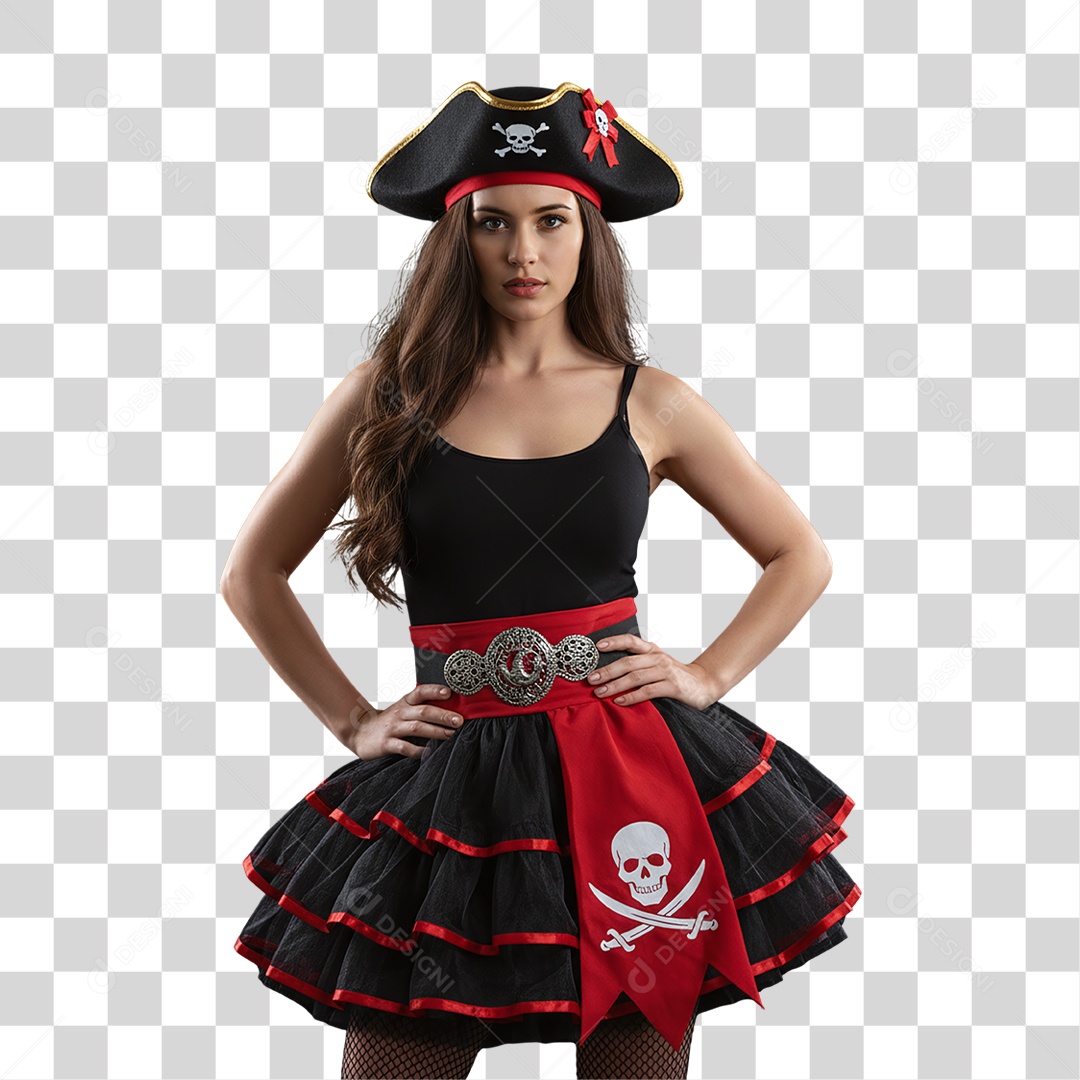 Mulher com Fantasia de Halloween PNG Transparente