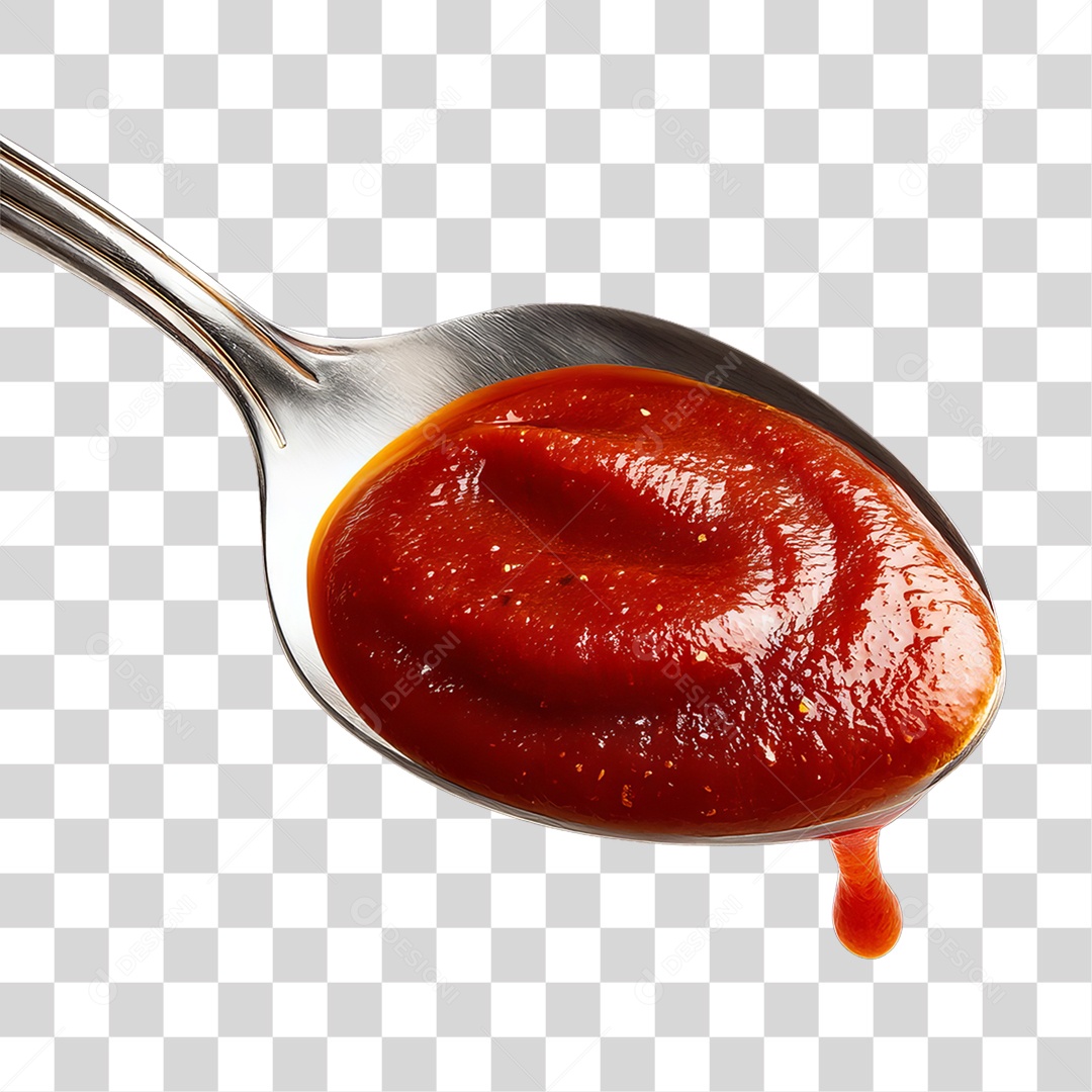 Colher com Molho PNG Transparente