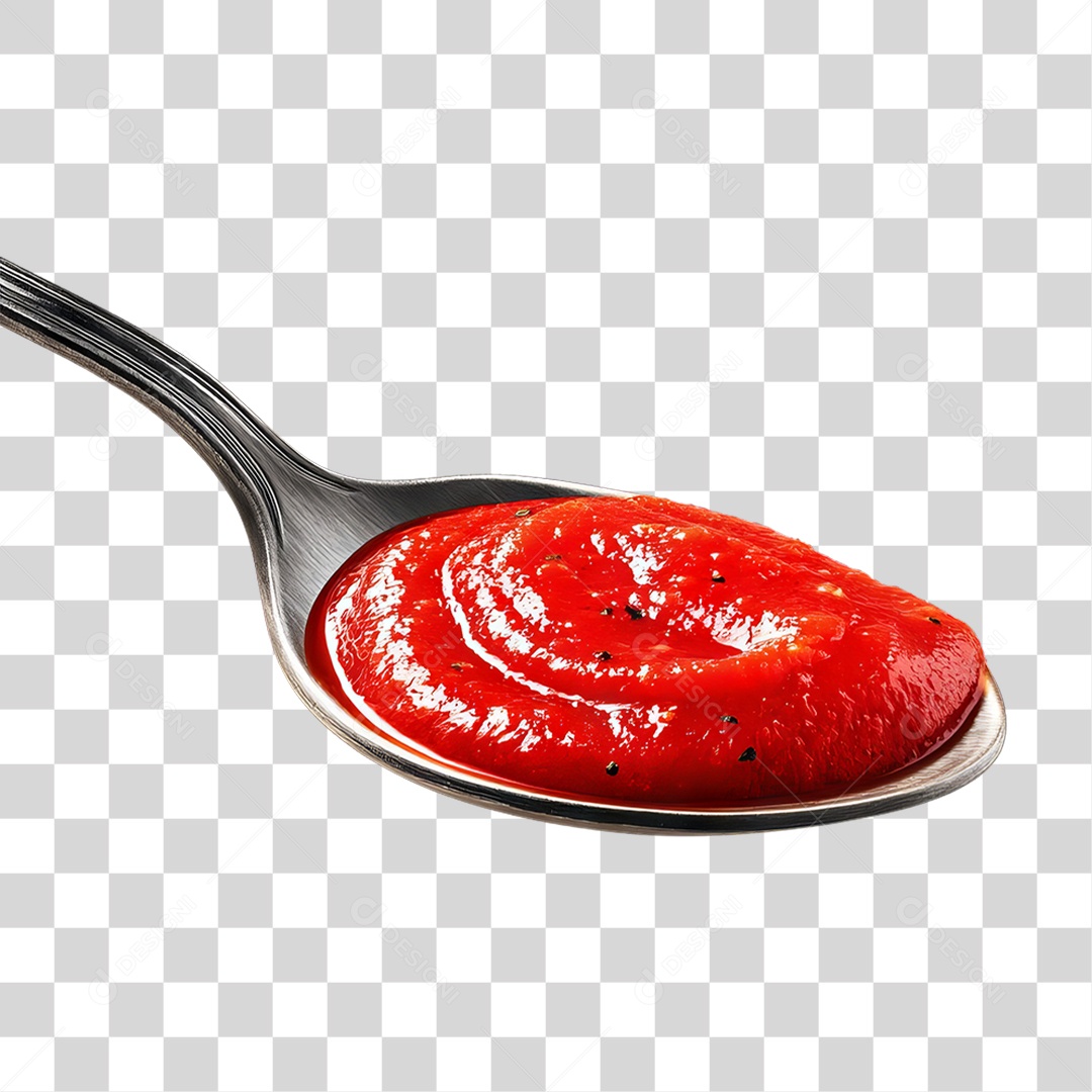 Colher com Molho PNG Transparente